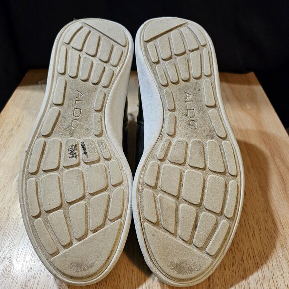 Aldo Mens Black Round Toe Slip-On Casual Sneaker Shoes Size 6 lightweight - Picture 5 of 6